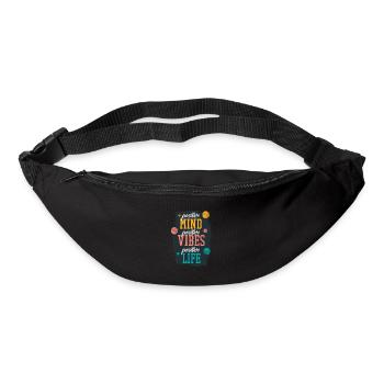 Attitudes positives vibrations positives - Sac banane - noir - Devant