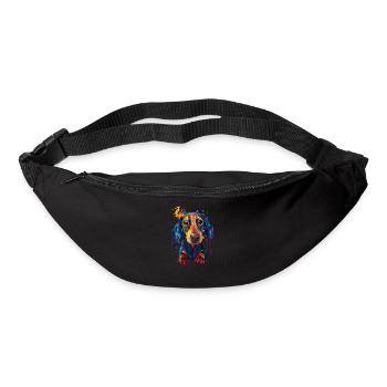 Cadeau teckel pour maman teckel - Sac banane - noir - Devant