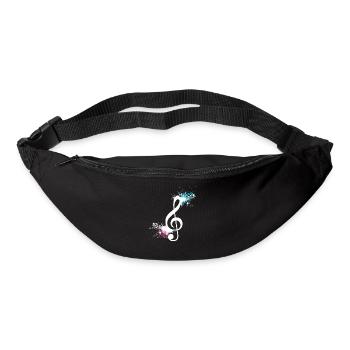 Musiknote Violinschlüssel Musiker Geschenk - Gürteltasche - Schwarz - Vorne
