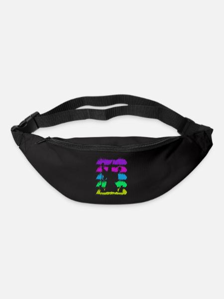 Zauberei Silhuette mit Retro Farben - Gürteltasche - Schwarz