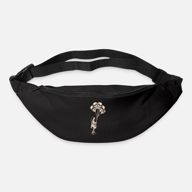 Mädchen Mit Totenkopf Ballons Totenköpfe - Gürteltasche - Schwarz