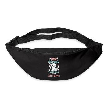 Toiletteur pour chiens Salon de chien Salon de coiffure pour chiens - Sac banane - noir - Devant