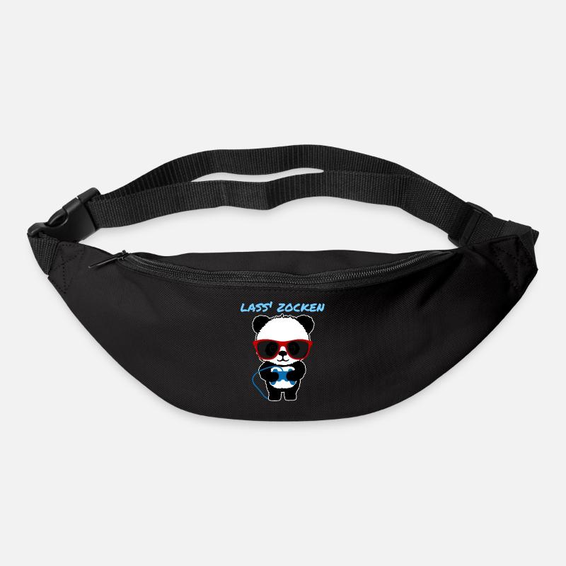Panda Lustig Zocker Geschenk Damen Herren Kinder - Gürteltasche - Schwarz