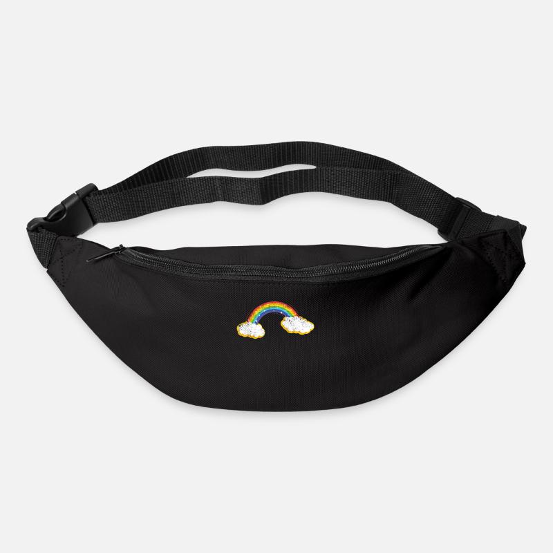 Regenbogen - Gürteltasche - Schwarz