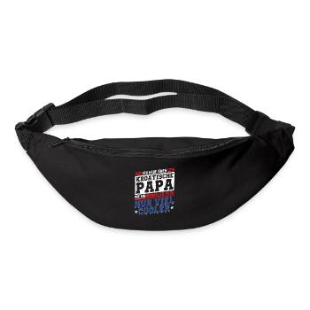 Kroatien Kroatisch Zagreb Geschenk - Gürteltasche - Schwarz - Vorne
