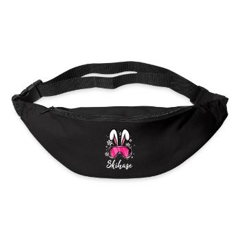 Skihase Apres Ski Skihaserl Skifahren - Gürteltasche - Schwarz - Vorne