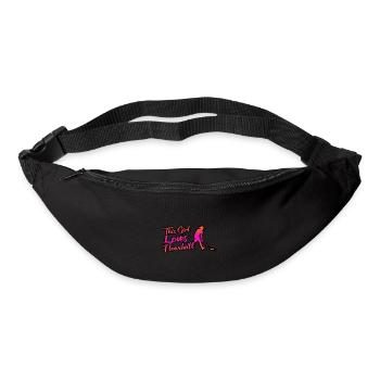 Dieses Mädchen Liebt Unihockey - Gürteltasche - Schwarz - Vorne