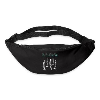 spermwhale plain white - Sac banane - noir - Devant