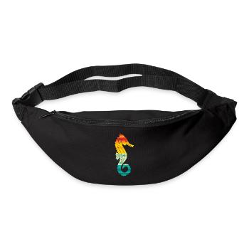 Retro Seepferdchen - Gürteltasche - Schwarz - Vorne