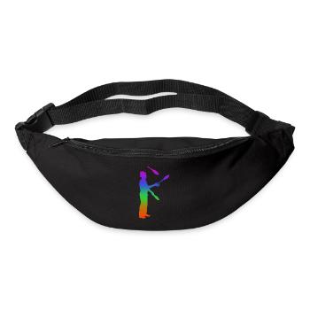 Juggle rainbow silhuette - Bum bag - black - Front