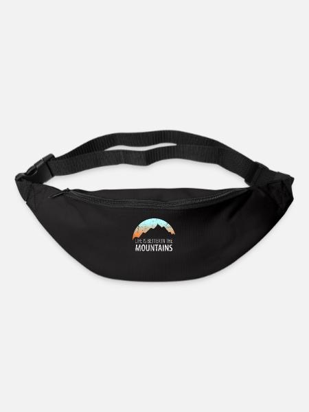 Hiking mountains mountains alps mountaineering mountain - Bum bag - black
