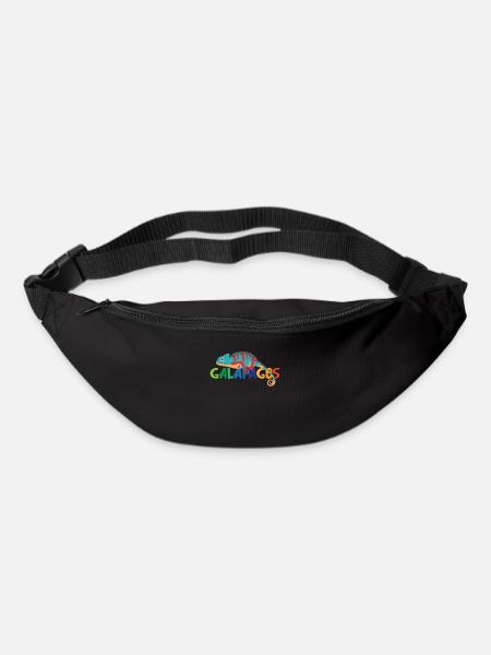 Galapagos Îles Équateur Caméléon Exotique - Sac banane - noir
