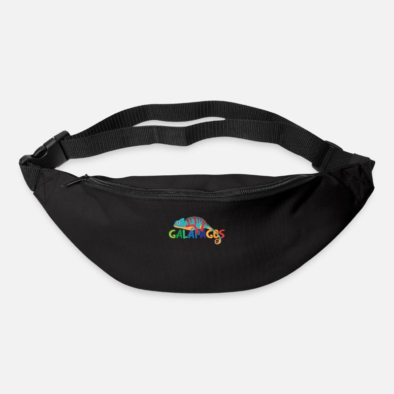 Galapagos Îles Équateur Caméléon Exotique - Sac banane - noir