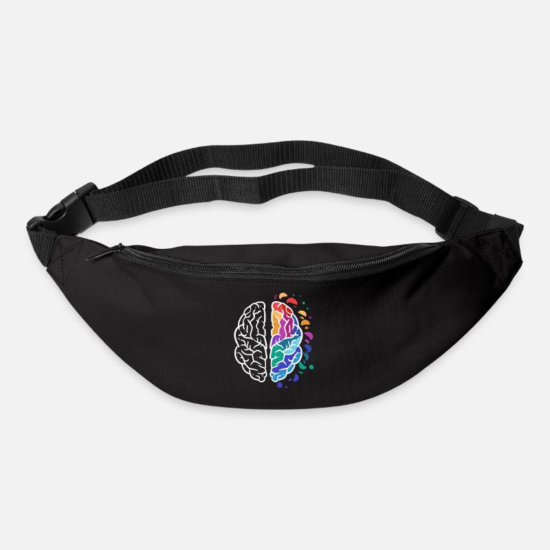 Gehirn - Gürteltasche - Schwarz