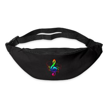 Clef music piece of music - Bum bag - black - Front