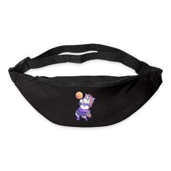 Unicorn horse sport gift basketball - Bum bag - black - Front