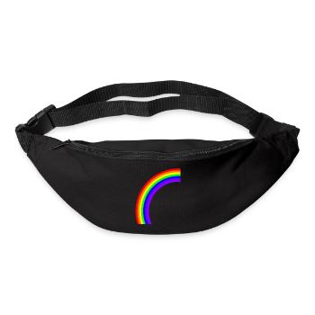 Regenbogen - Gürteltasche - Schwarz - Vorne