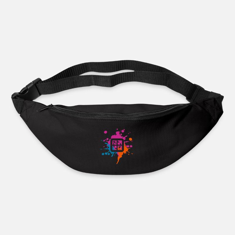 Blob coloré de géocaching - Sac banane - noir