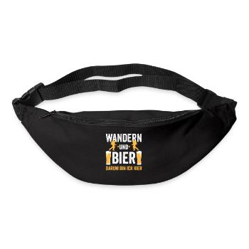 Wandern Bier Wanderer Wandersport - Gürteltasche - Schwarz - Vorne