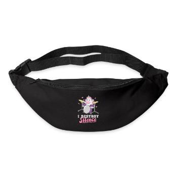 Batteur licorne batteur batteur - Sac banane - noir - Devant