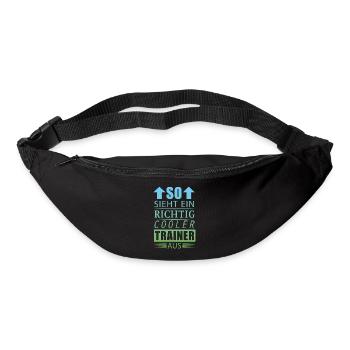Cooler Trainer Lustiger Spruch Geschenk Herren - Gürteltasche - Schwarz - Vorne