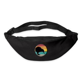 Retro Kiwi New Zealand Vintage New Zealand Travel - Sac banane - noir - Devant