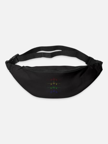 colorful airplanes - Bum bag - black