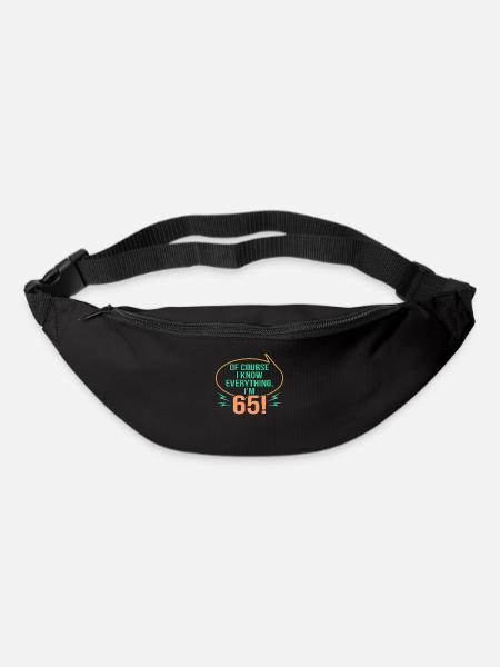 65. Geburtstag - Gürteltasche - Schwarz