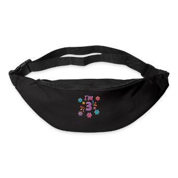 3 years old 3 birthday present "I'm 3" - Bum bag - black - Front