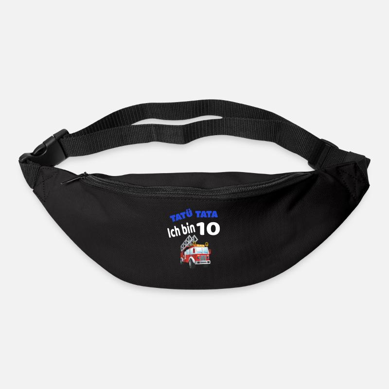 10. Geburtstag Feuerwehr Geschenk - Gürteltasche - Schwarz