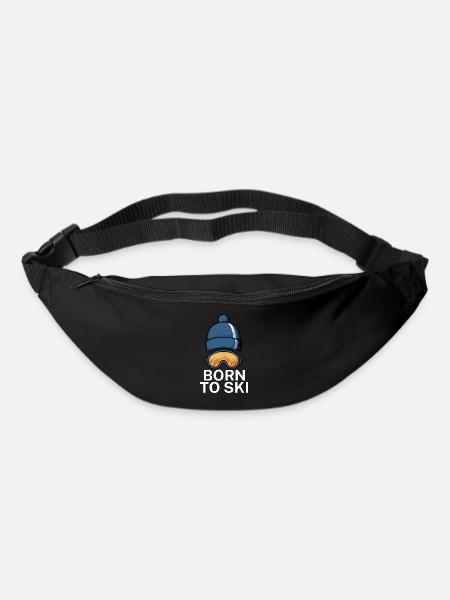Born to ski - Gürteltasche - Schwarz