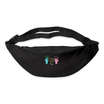 Frieden Liebe Harmonie - Gürteltasche - Schwarz - Vorne