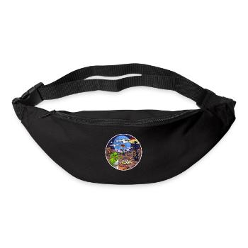 Psychedelische Alien Magic Mushrooms - Gürteltasche - Schwarz - Vorne