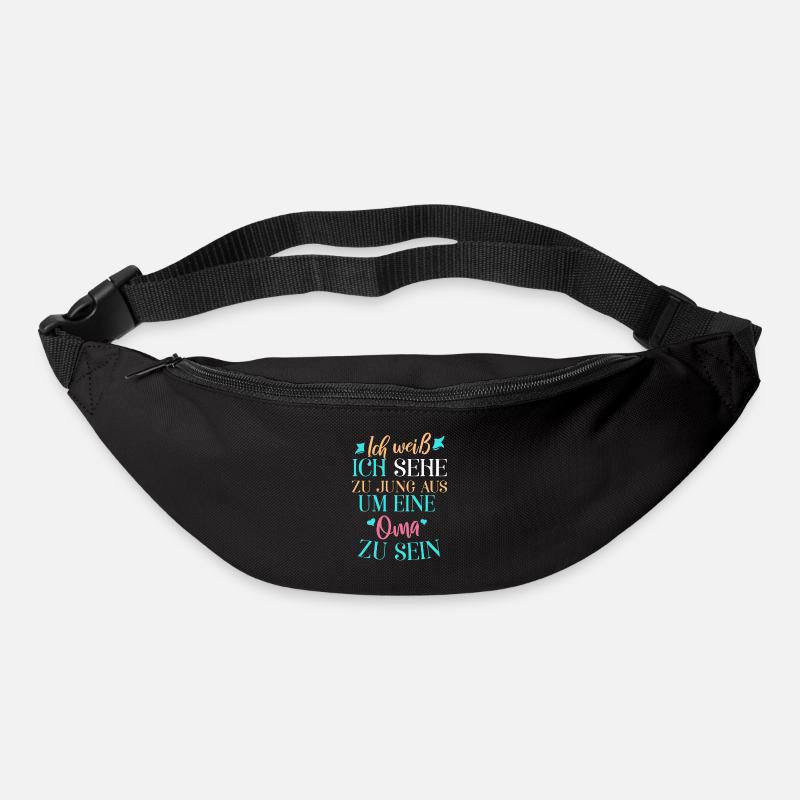 Ich weiß, ich sehe zu jung aus, um Oma zu sein - Gürteltasche - Schwarz