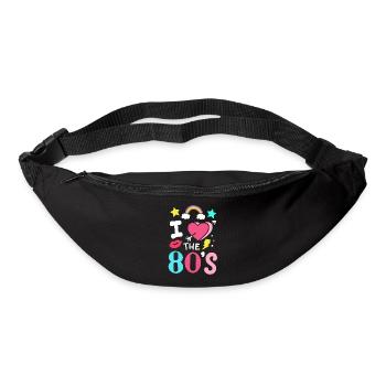 Musique de fête des années 80 des années quatre-vingt - Sac banane - noir - Devant