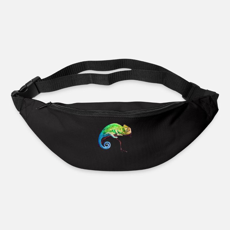 Chameleon Tropen Reptil - Gürteltasche - Schwarz