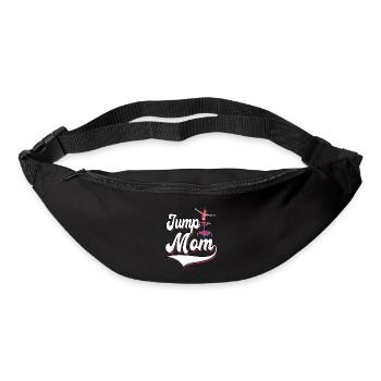 Jumping mom mother trampoline sport - Bum bag - black - Front