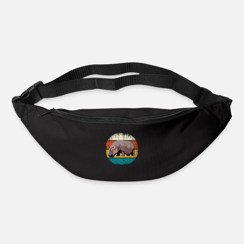 Nilpferd - Gürteltasche - Schwarz