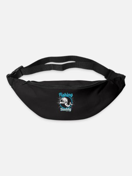 Vintage Fischkopf Angler Dorsch - Gürteltasche - Schwarz