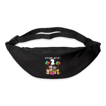 Lustige Katzen Party - 2. Kindergeburtstag - Gürteltasche - Schwarz - Vorne