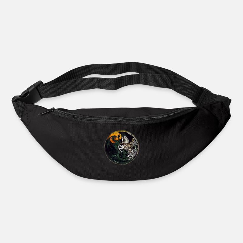 Chevalier combat les dragons - Sac banane - noir