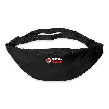 Destroy fascism antifa antiracism and antifascist - Bum bag - black - Front