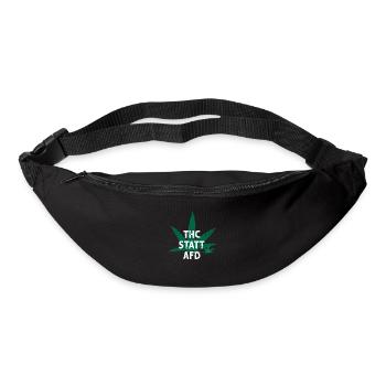 THC Statt AfD Lustiges Kiffen Cannabis Weed - Gürteltasche - Schwarz - Vorne