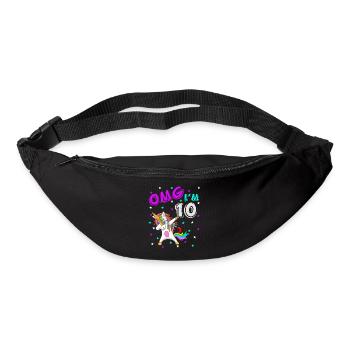 10 Jahre Mädchen Einhorn Unicorn Geburtstags Idee - Gürteltasche - Schwarz - Vorne