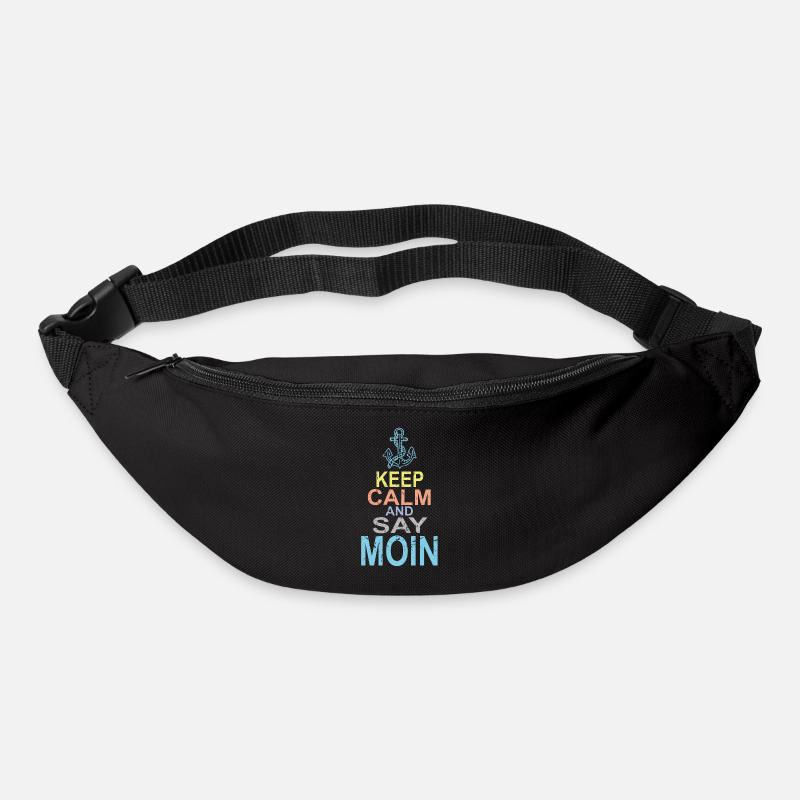 Keep Calm and say Moin - Gürteltasche - Schwarz