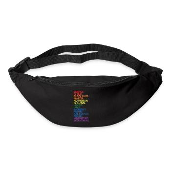 Science Is Real Black Lives Matter LGBT Pride BLM - Gürteltasche - Schwarz - Vorne