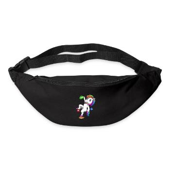 Licorne de rocher - Licorne grimpante - Sac banane - noir - Devant