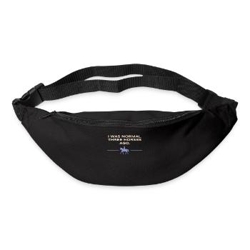 monter cheval trakehner cheval fou fille blague - Sac banane - noir - Devant