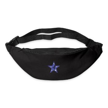 Motif étoile avec un 4e - Sac banane - noir - Devant
