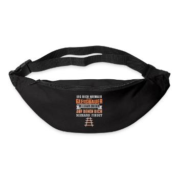 Leg Dich Niemals Mit Einem Gleisbauer An - Gürteltasche - Schwarz - Vorne